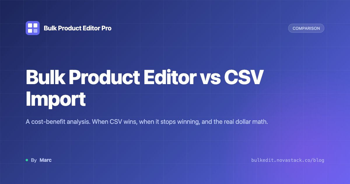 Bulk Product Editor vs CSV Import on BigCommerce: A Cost-Benefit Analysis